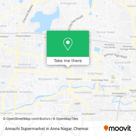 Annachi Supermarket in Anna Nagar map