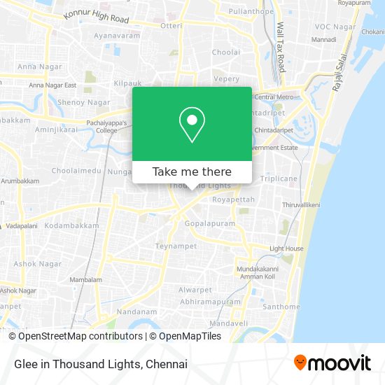 Glee in Thousand Lights map