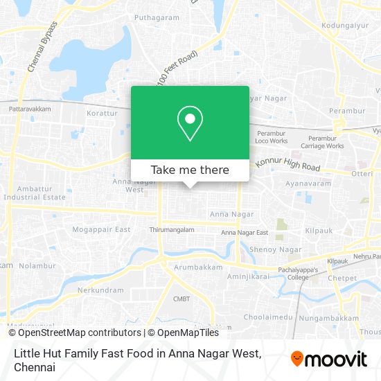 Little Hut Family Fast Food in Anna Nagar West map