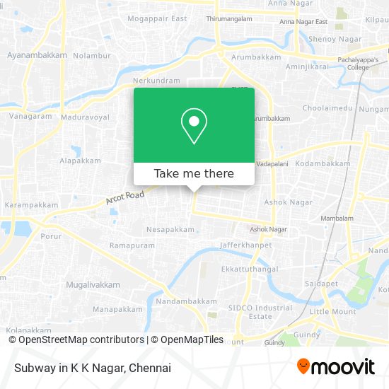 Subway in K K Nagar map