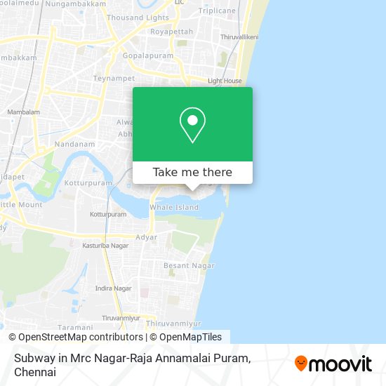 Subway in Mrc Nagar-Raja Annamalai Puram map