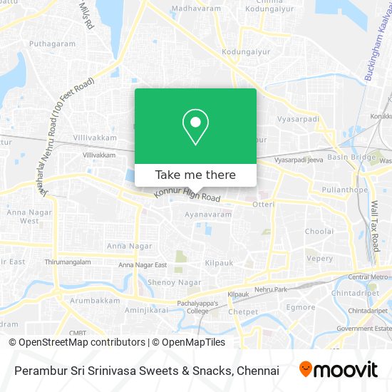 Perambur Sri Srinivasa Sweets & Snacks map