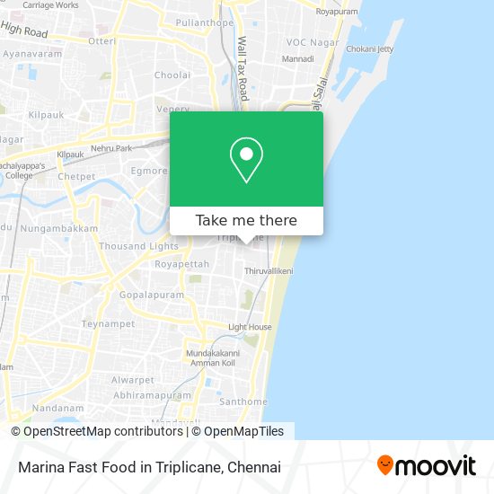 Marina Fast Food in Triplicane map