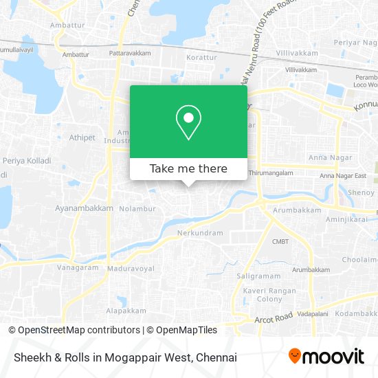Sheekh & Rolls in Mogappair West map