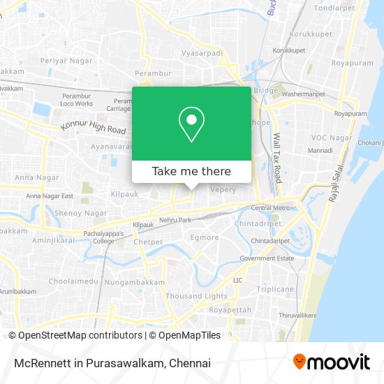McRennett in Purasawalkam map