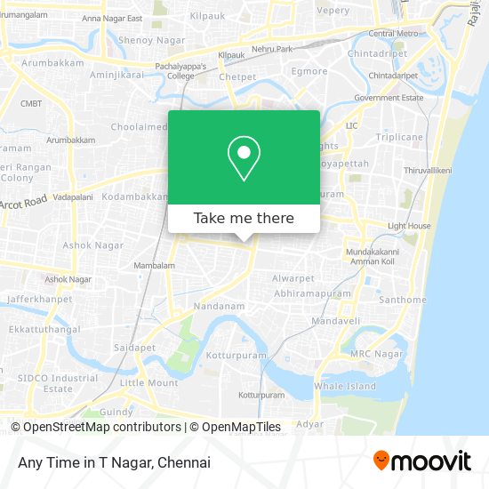 Any Time in T Nagar map