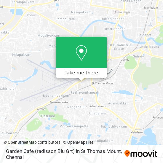 Garden Cafe (radisson Blu Grt) in St Thomas Mount map