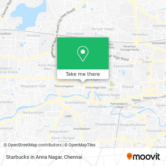Starbucks in Anna Nagar map