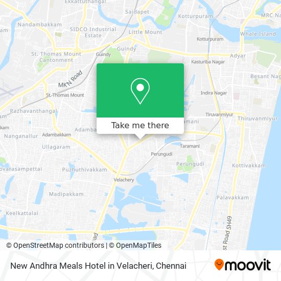 New Andhra Meals Hotel in Velacheri map