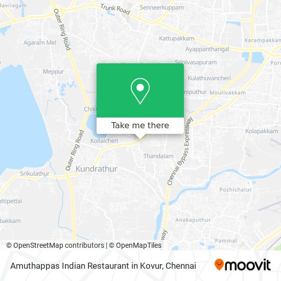 Amuthappas Indian Restaurant in Kovur map