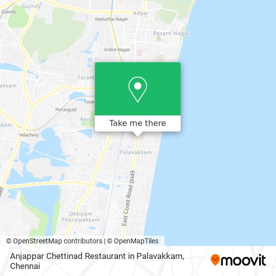 Anjappar Chettinad Restaurant in Palavakkam map