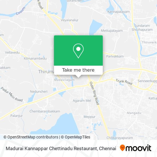 Madurai Kannappar Chettinadu Restaurant map