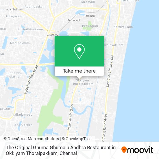 The Original Ghuma Ghumalu Andhra Restaurant in Okkiyam Thoraipakkam map