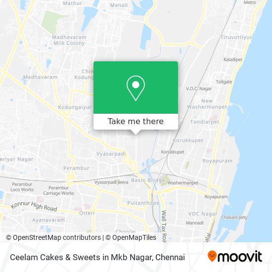 Ceelam Cakes & Sweets in Mkb Nagar map