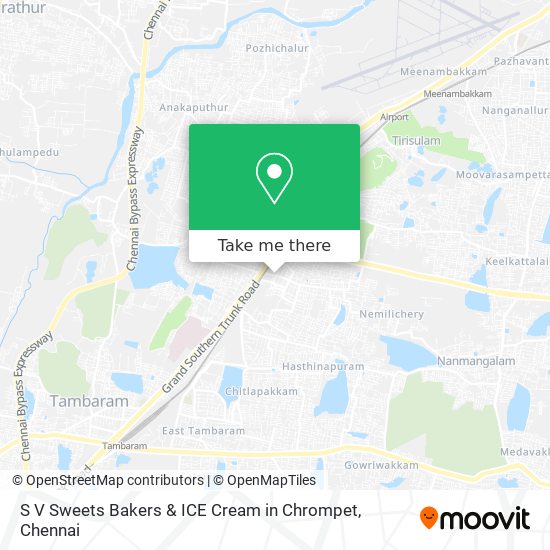 S V Sweets Bakers & ICE Cream in Chrompet map