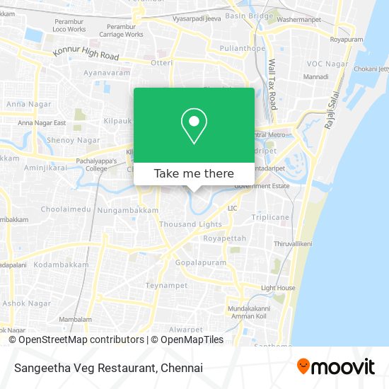 Sangeetha Veg Restaurant map