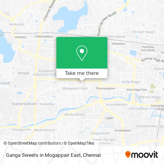 Ganga Sweets in Mogappair East map