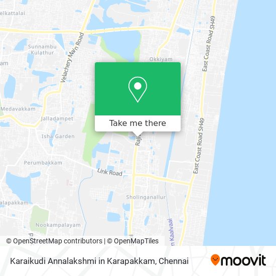 Karaikudi Annalakshmi in Karapakkam map