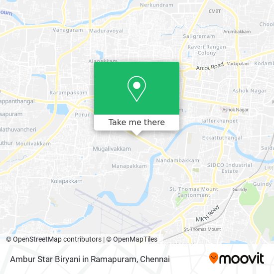 Ambur Star Biryani in Ramapuram map