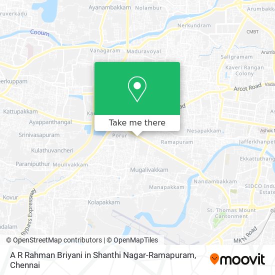 A R Rahman Briyani in Shanthi Nagar-Ramapuram map