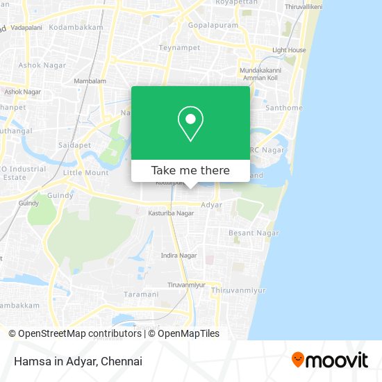 Hamsa in Adyar map