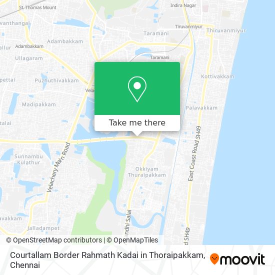 Courtallam Border Rahmath Kadai in Thoraipakkam map