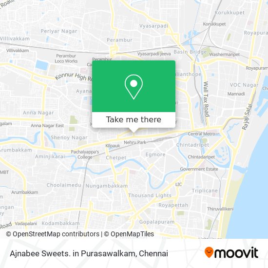 Ajnabee Sweets. in Purasawalkam map