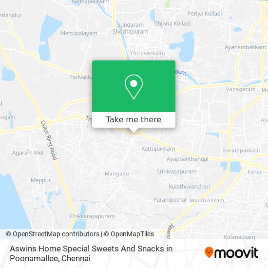 Aswins Home Special Sweets And Snacks in Poonamallee map