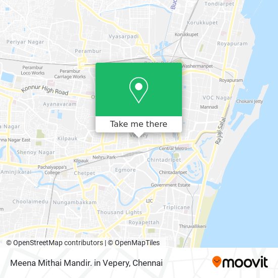 Meena Mithai Mandir. in Vepery map