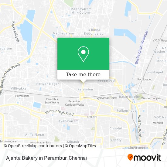 Ajanta Bakery in Perambur map