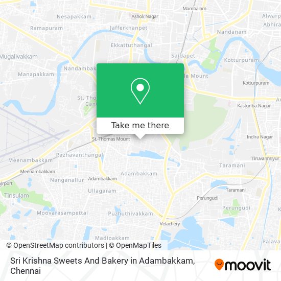 Sri Krishna Sweets And Bakery in Adambakkam map