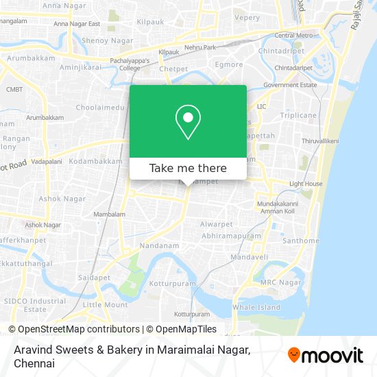 Aravind Sweets & Bakery in Maraimalai Nagar map