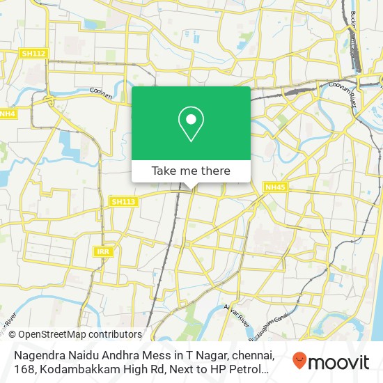 Nagendra Naidu Andhra Mess in T Nagar, chennai, 168, Kodambakkam High Rd, Next to HP Petrol Pump, M map