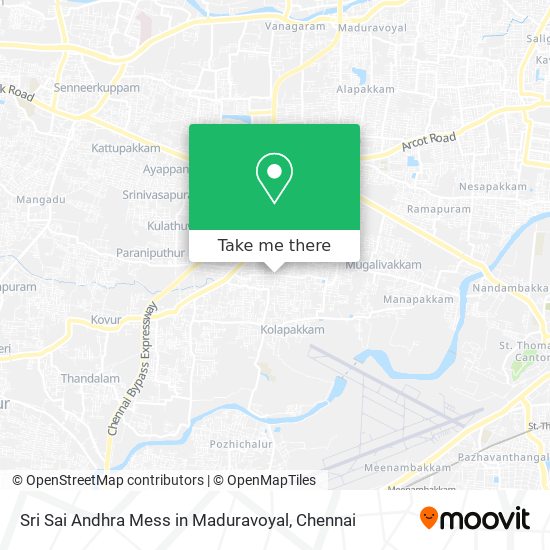 Sri Sai Andhra Mess in Maduravoyal map