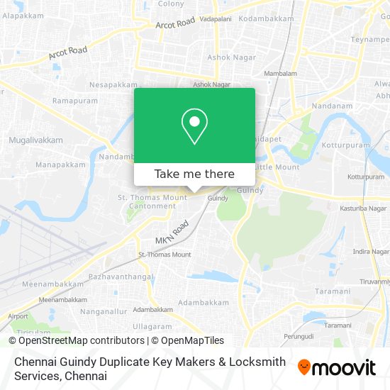 Chennai Guindy Duplicate Key Makers & Locksmith Services map