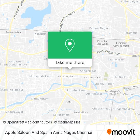 Apple Saloon And Spa in Anna Nagar map