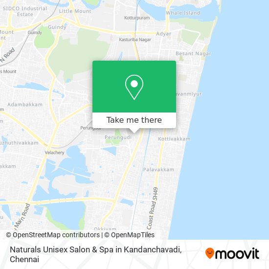 Naturals Unisex Salon & Spa in Kandanchavadi map