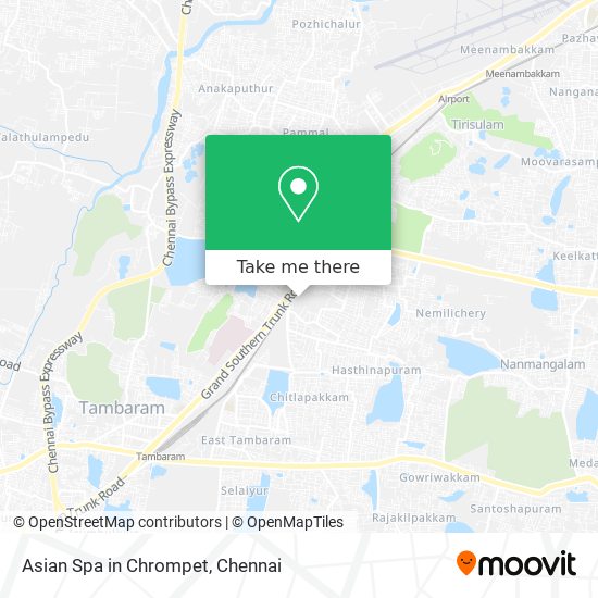 Asian Spa in Chrompet map