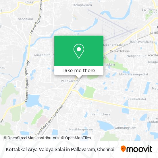 Kottakkal Arya Vaidya Salai in Pallavaram map