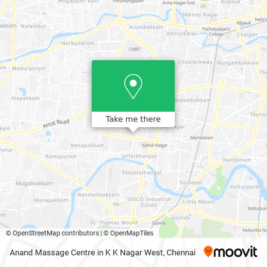 Anand Massage Centre in K K Nagar West map