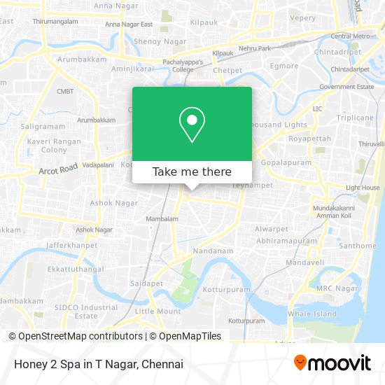 Honey 2 Spa in T Nagar map