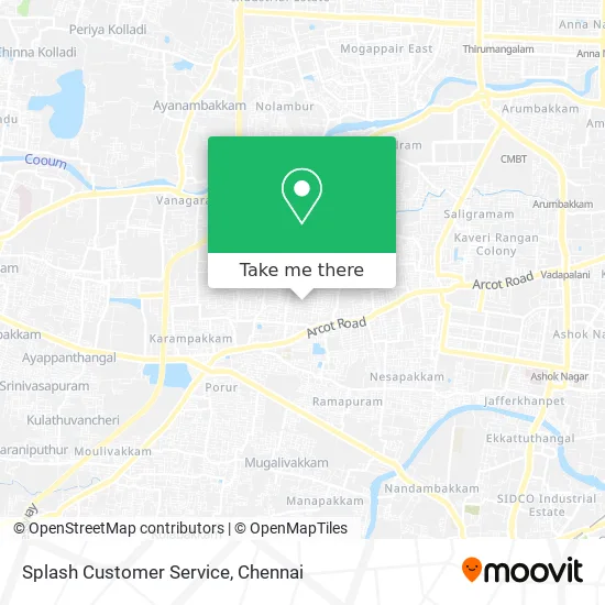 Splash Customer Service map