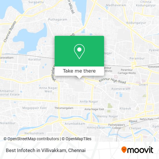 Best Infotech in Villivakkam map