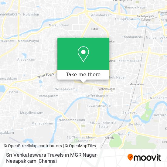Sri Venkateswara Travels in MGR Nagar-Nesapakkam map