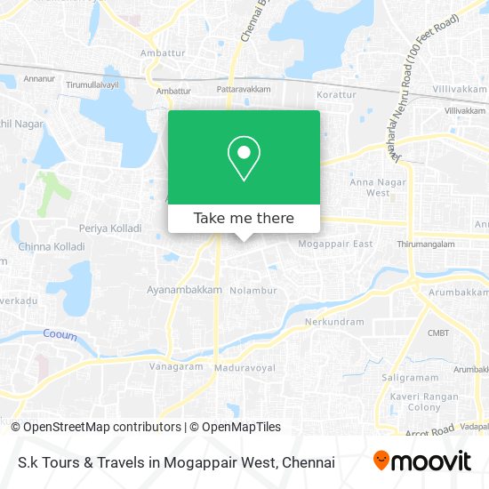 S.k Tours & Travels in Mogappair West map