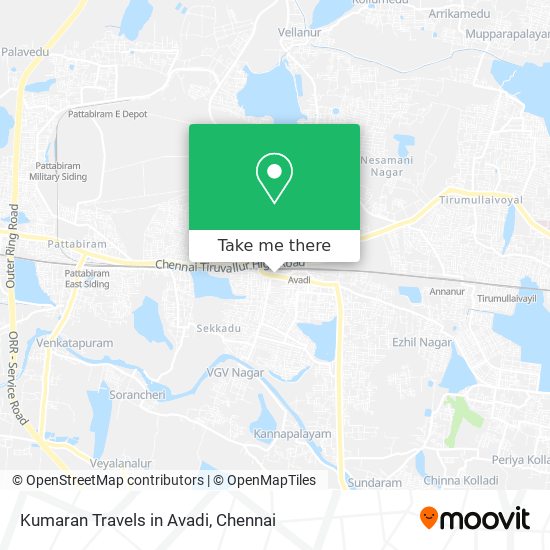 Kumaran Travels in Avadi map