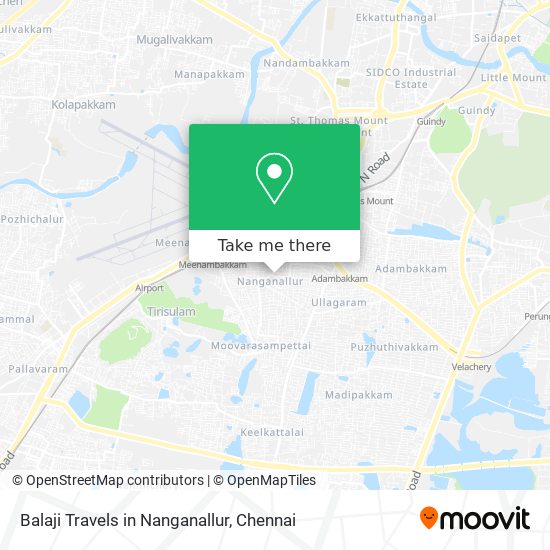 Balaji Travels in Nanganallur map