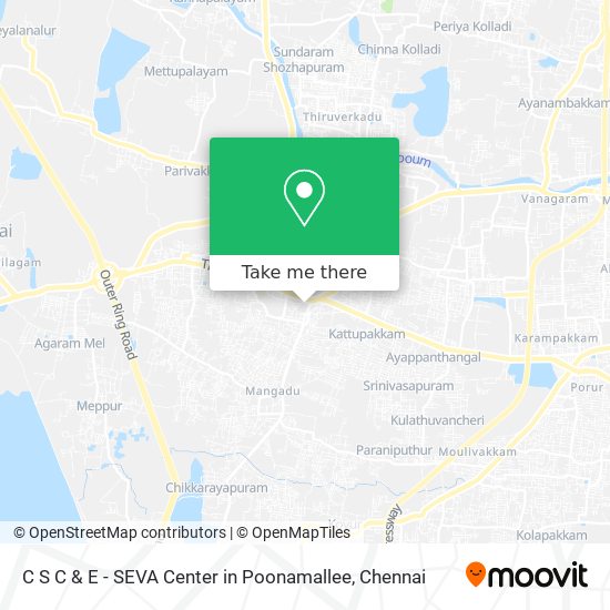 C S C & E - SEVA Center in Poonamallee map