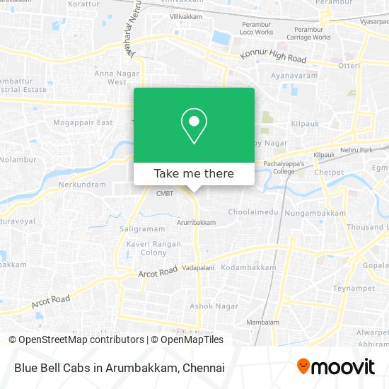 Blue Bell Cabs in Arumbakkam map