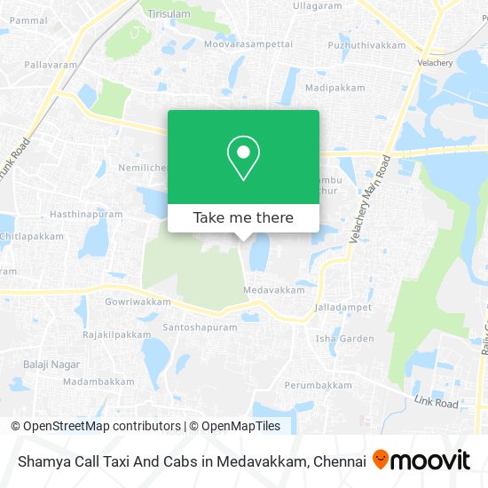 Shamya Call Taxi And Cabs in Medavakkam map